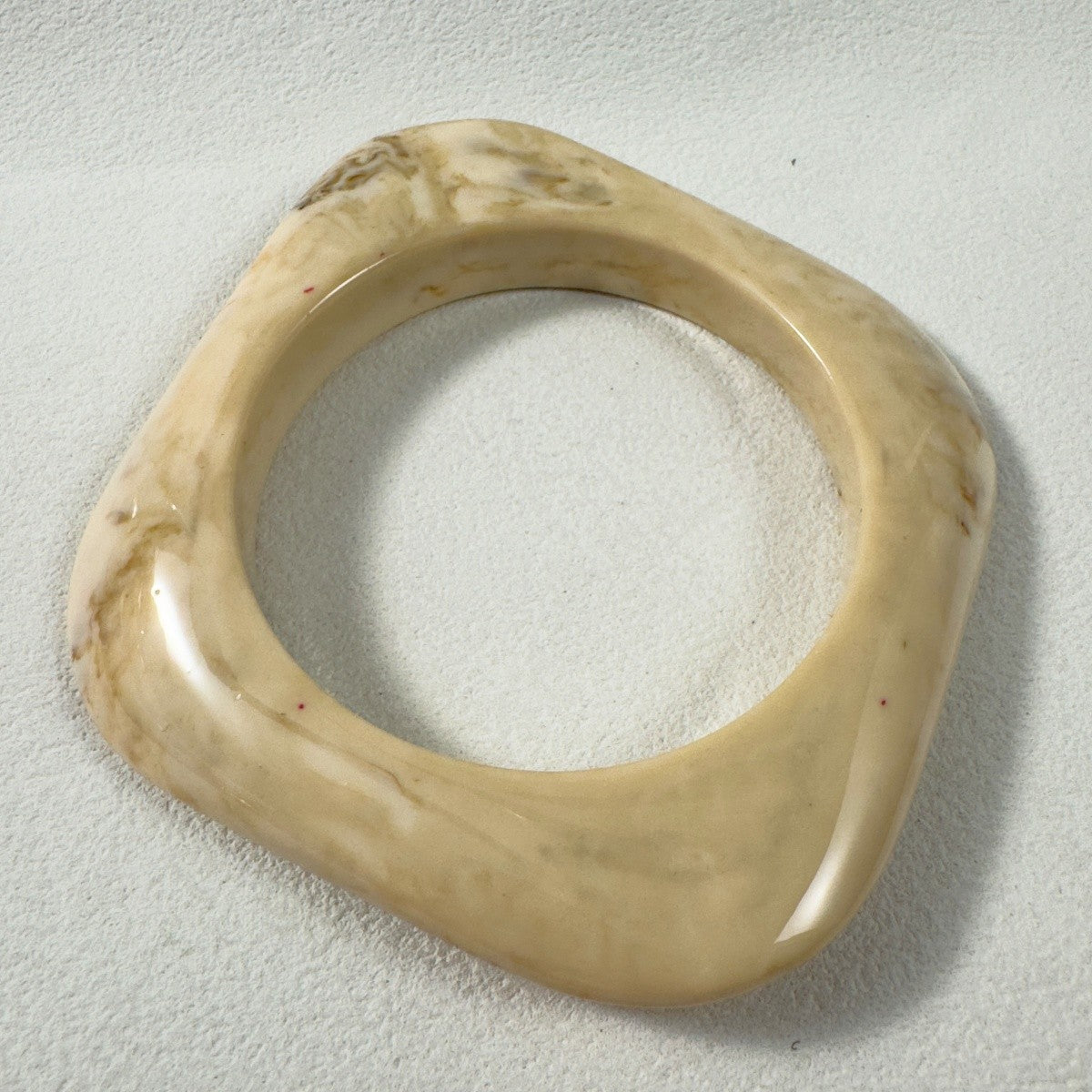 Vintage Glossy Resin Wide Bangle Bracelet
