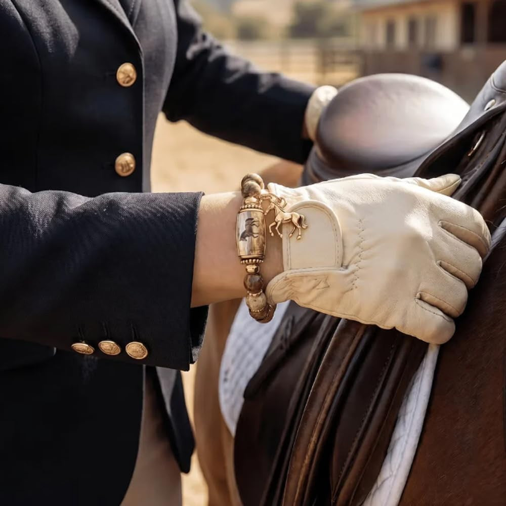 Boho Vintage Horse Bead Bracelet