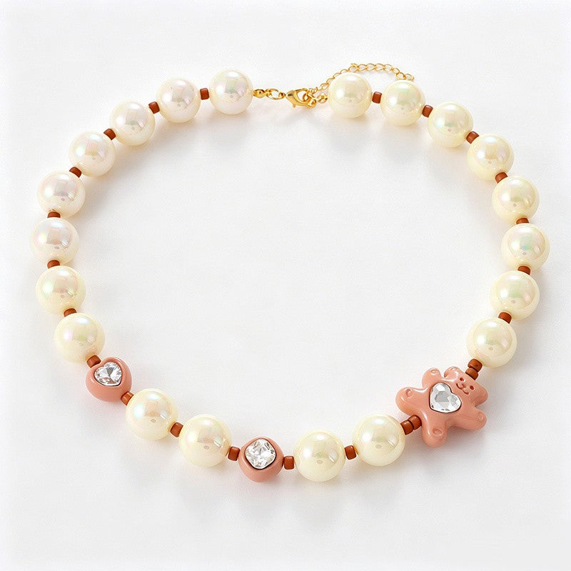 Playful Multicolor Star Resin Bead Necklace