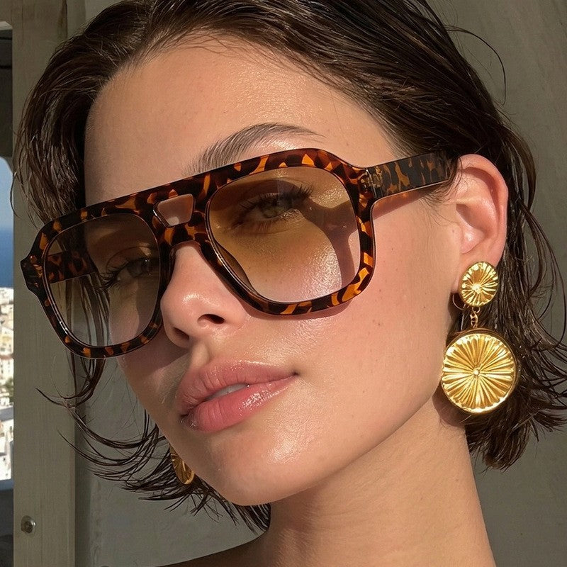 Trendy Tortoise Oversized Sunglasses