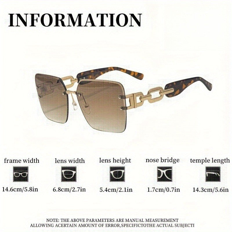 Classy Chain Link Square Sunglasses