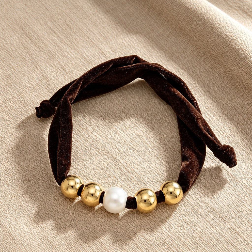 Vintage Leopard Print Pearl Choker Necklace