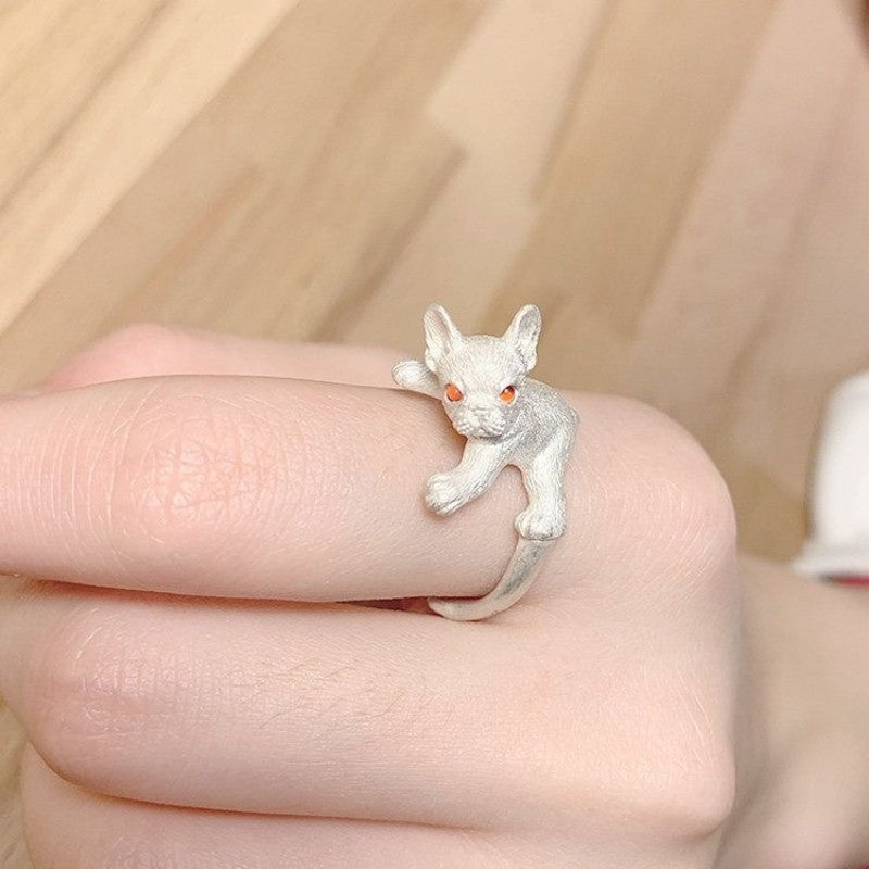 Cute French Bulldog Adjustable Ring