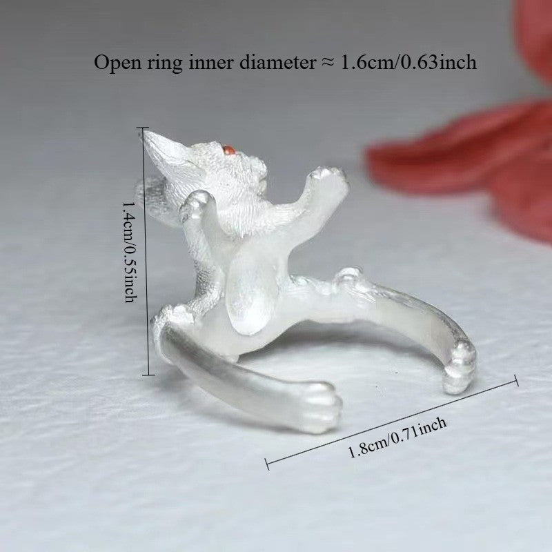 Cute French Bulldog Adjustable Ring