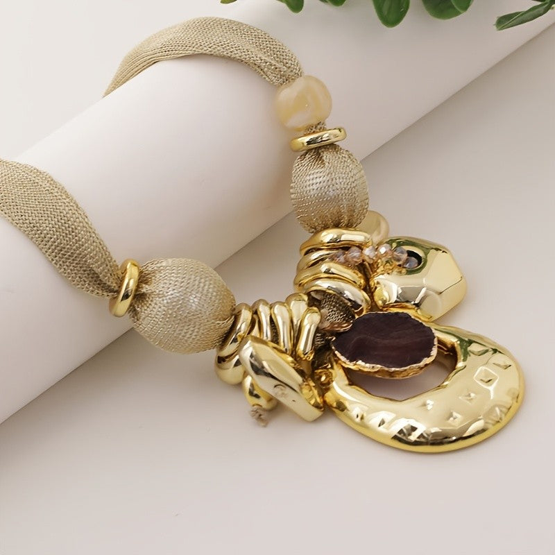 Elegant Boho Multi-Strand Statement Necklace