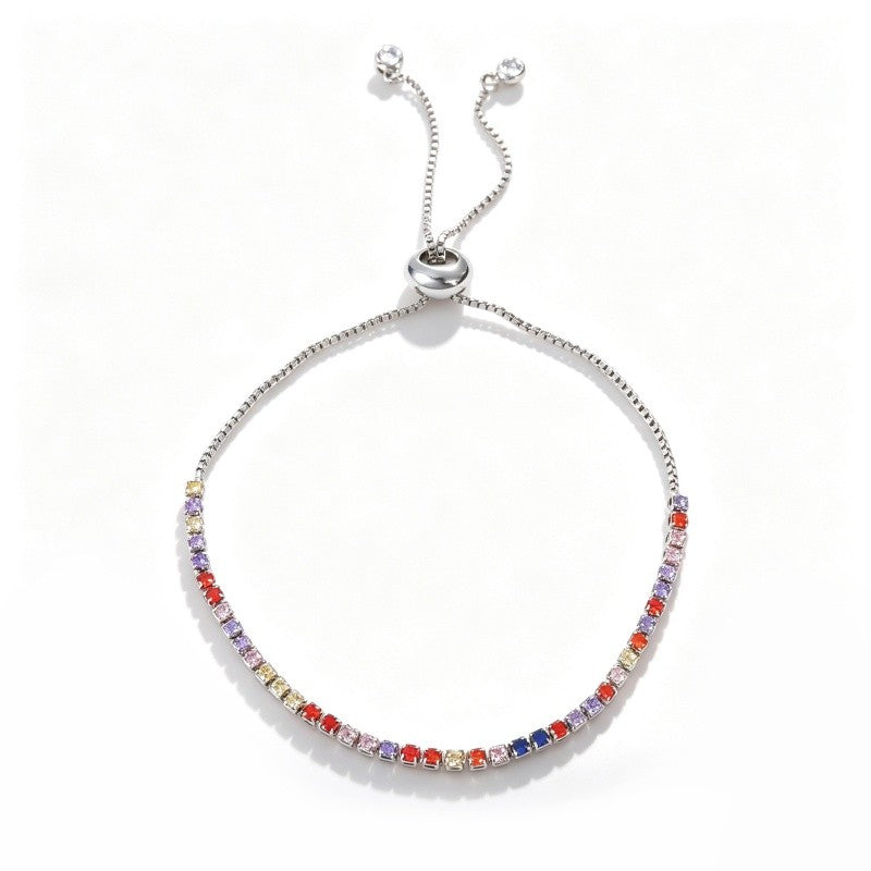 18k Dainty Zirconia & Bead Bracelet Set