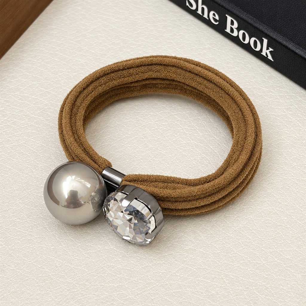 Classy Pearl Heart Hair Tie Set