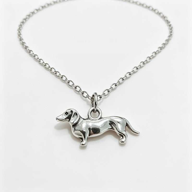 Dainty Dachshund Pendant Necklace
