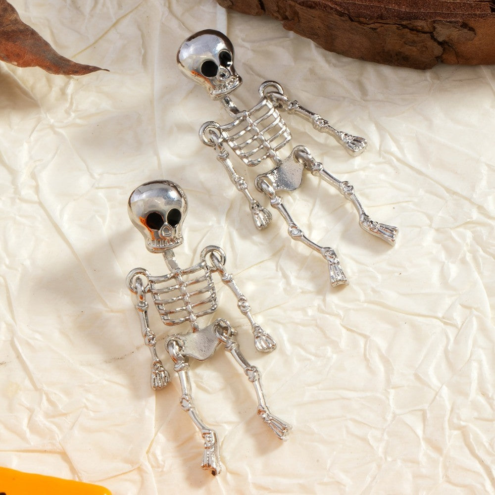 Boho Dangling Skeleton Earrings