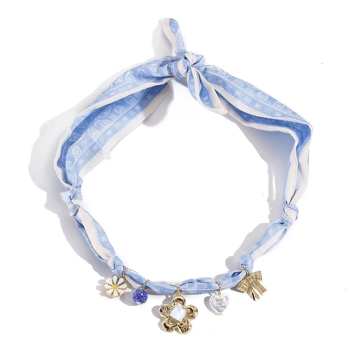 Dainty Floral Zircon Choker Necklace