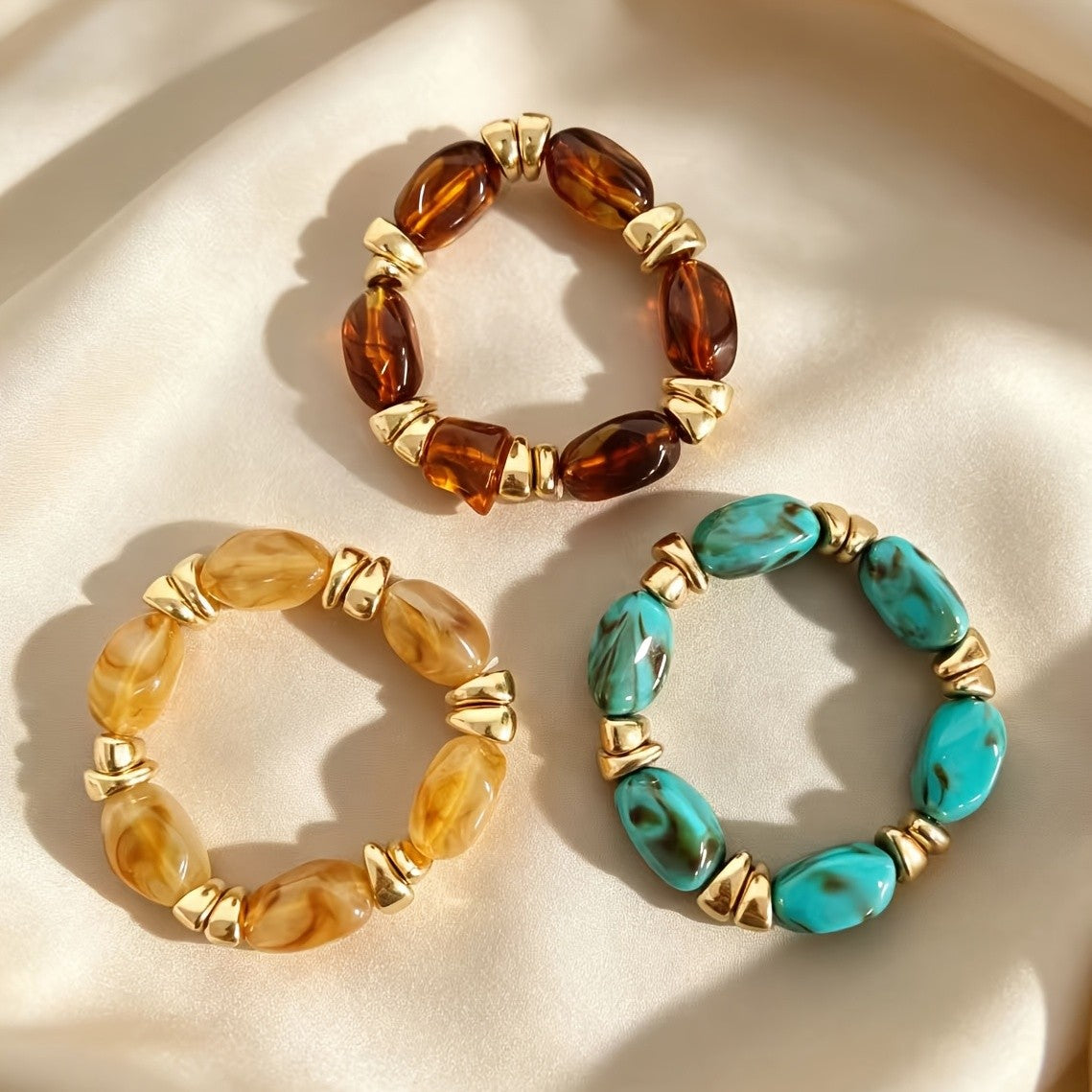 Boho Multicolor Geometric Acrylic Bracelet