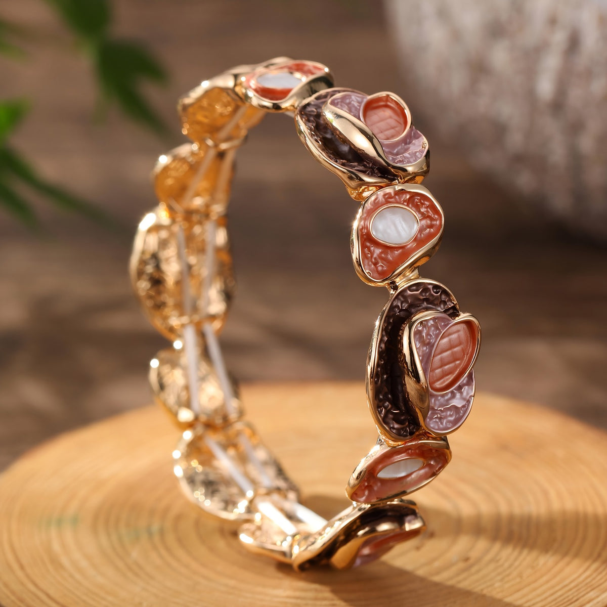 Boho Vintage Geometric Flower Bracelet