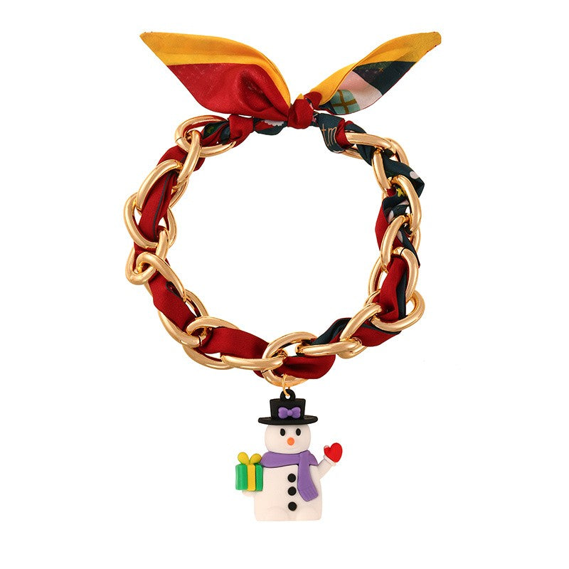 Festive Ribbon Charm Layered Necklace
