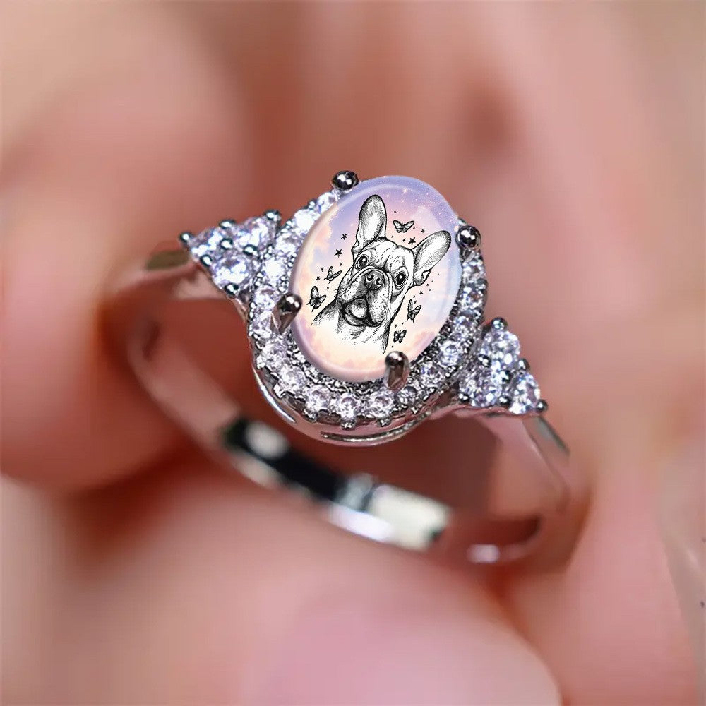 Elegant French Bulldog Ring