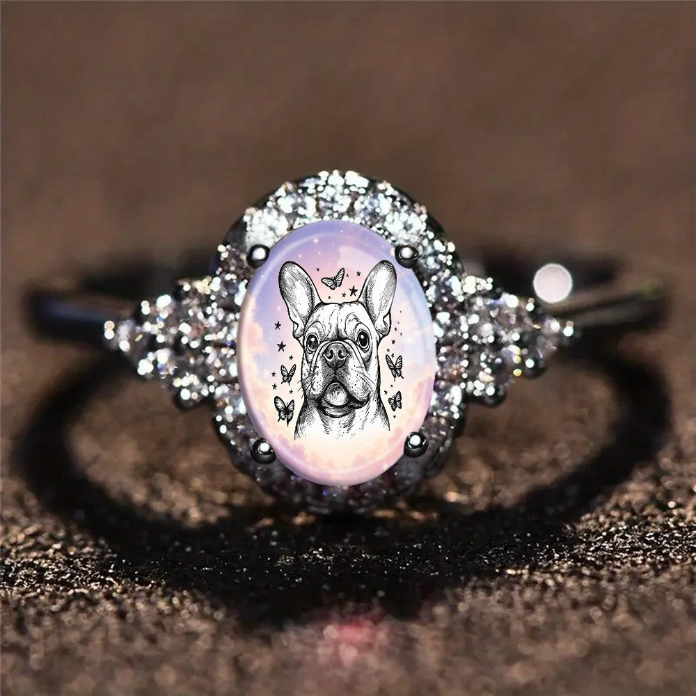Elegant French Bulldog Ring