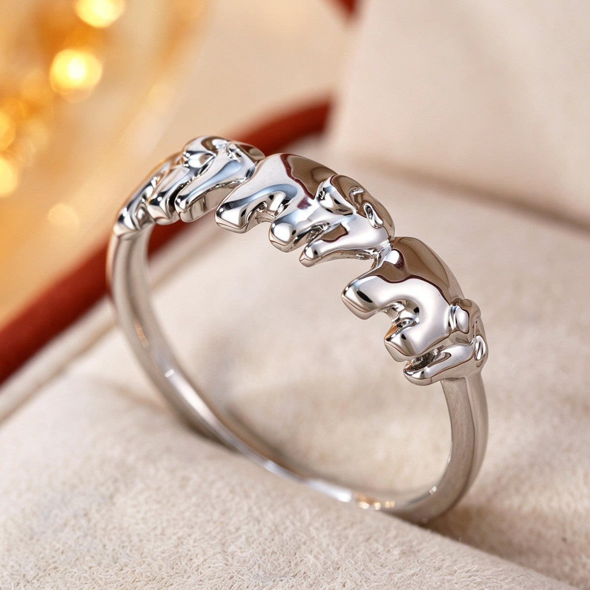 Cute Elephant Stackable Ring