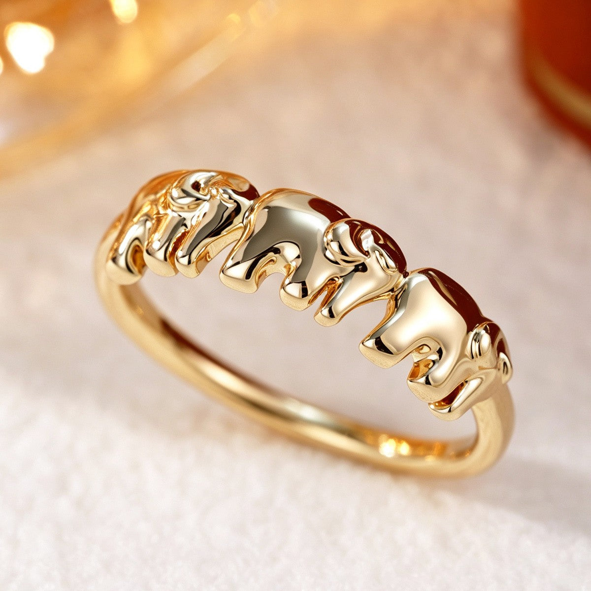 Cute Elephant Stackable Ring