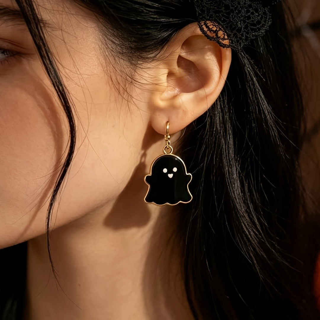 Cute White Ghost Dangle Earrings