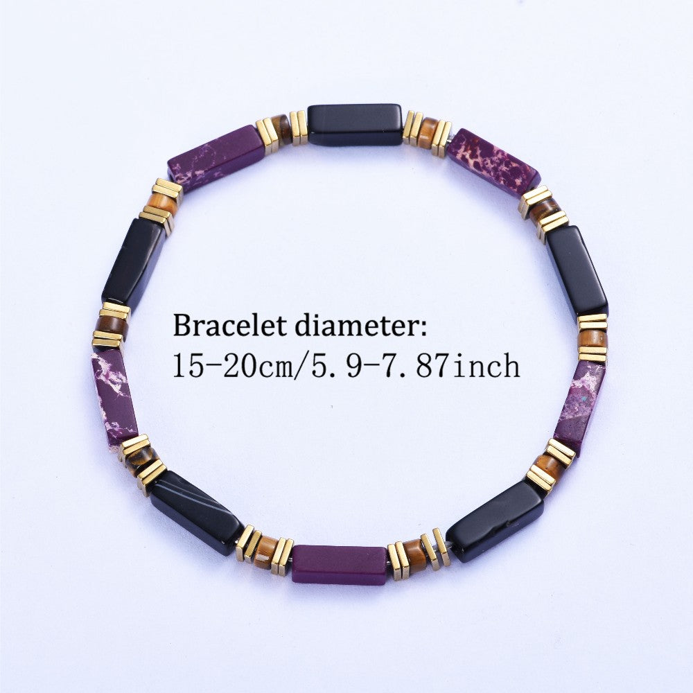 Classy Purple Emperor Stone Rectangular Bracelet