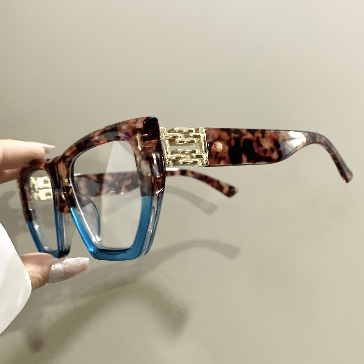 Retro Tortoise Geometric Reading Glasses