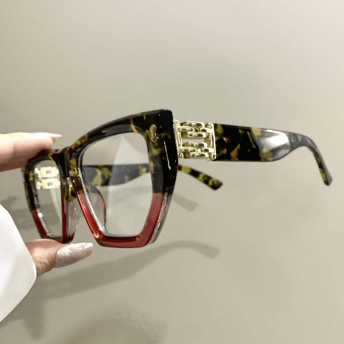 Retro Tortoise Geometric Reading Glasses