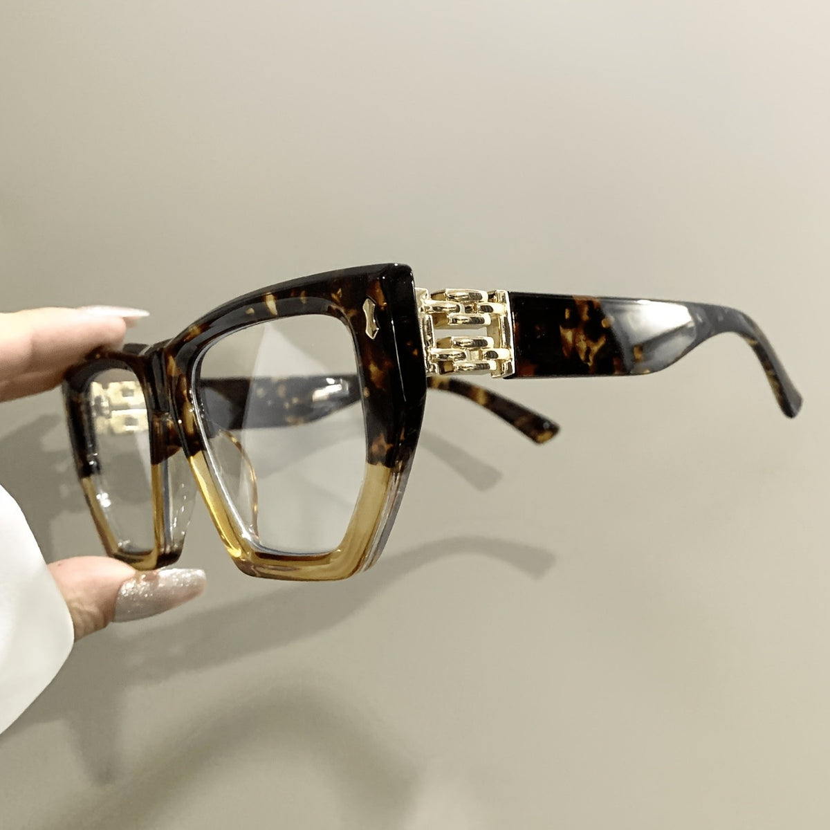 Retro Tortoise Geometric Reading Glasses