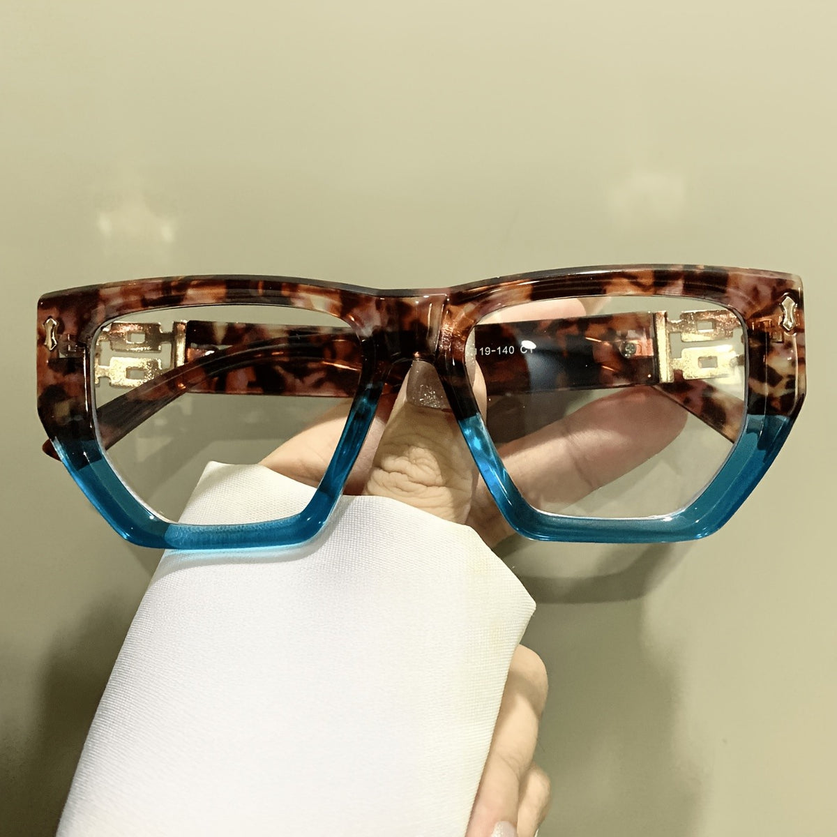 Retro Tortoise Geometric Reading Glasses
