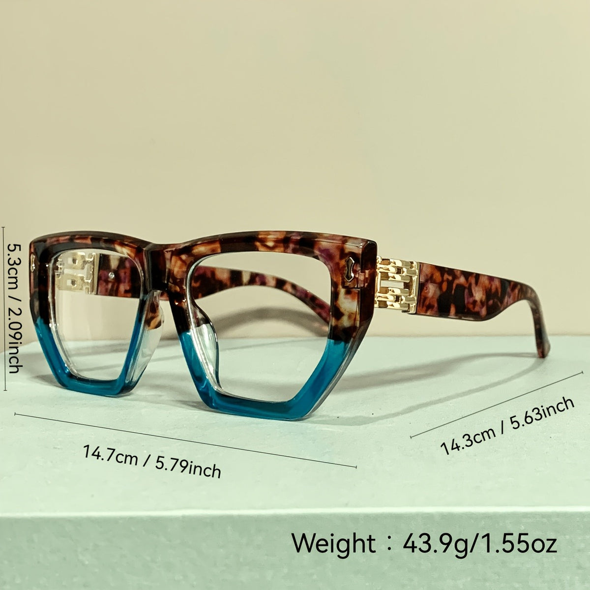 Retro Tortoise Geometric Reading Glasses