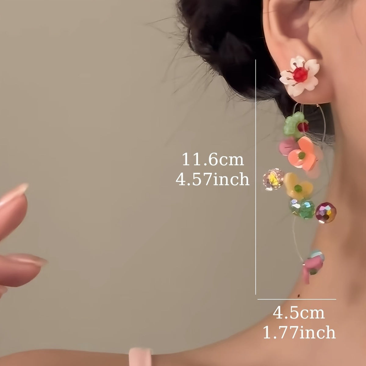 Romantic Colorful Floral Drop Earrings