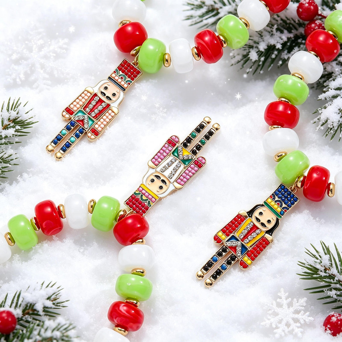 Festive Nutcracker Beaded Necklace