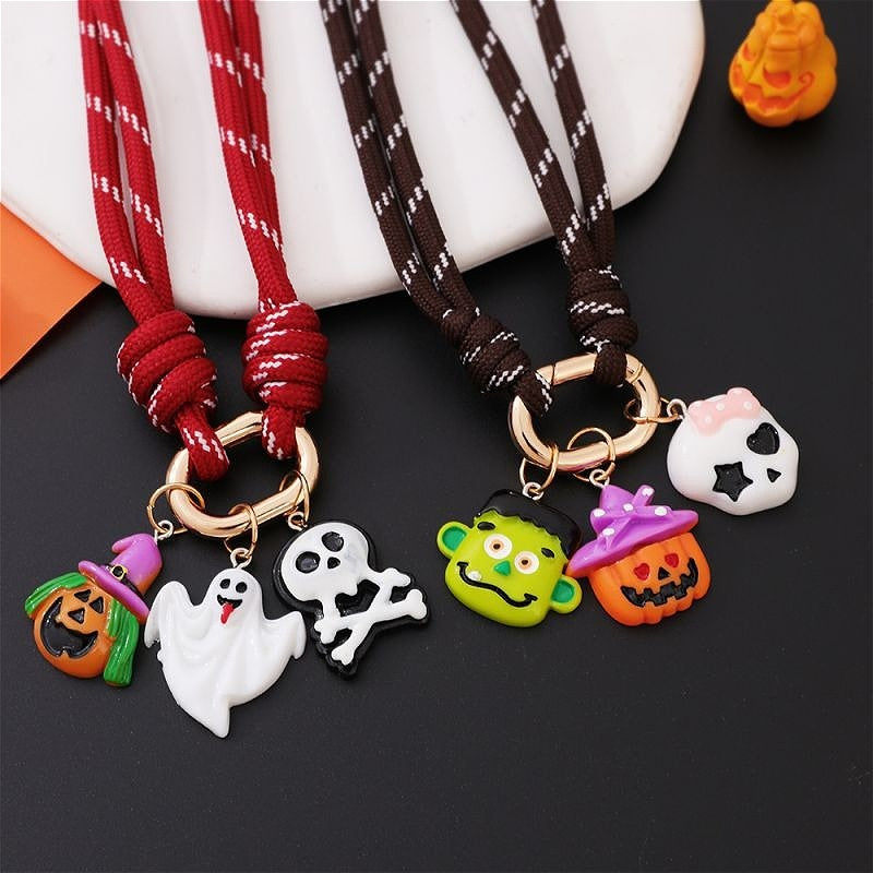 Gothic Halloween Charm Layered Necklace
