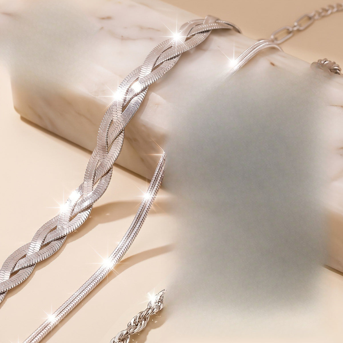 3pc Elegant Braided Bracelet Set