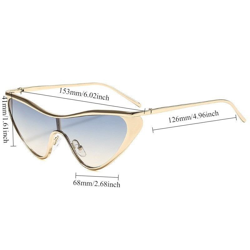 Classy Gold Cat Eye Sunglasses