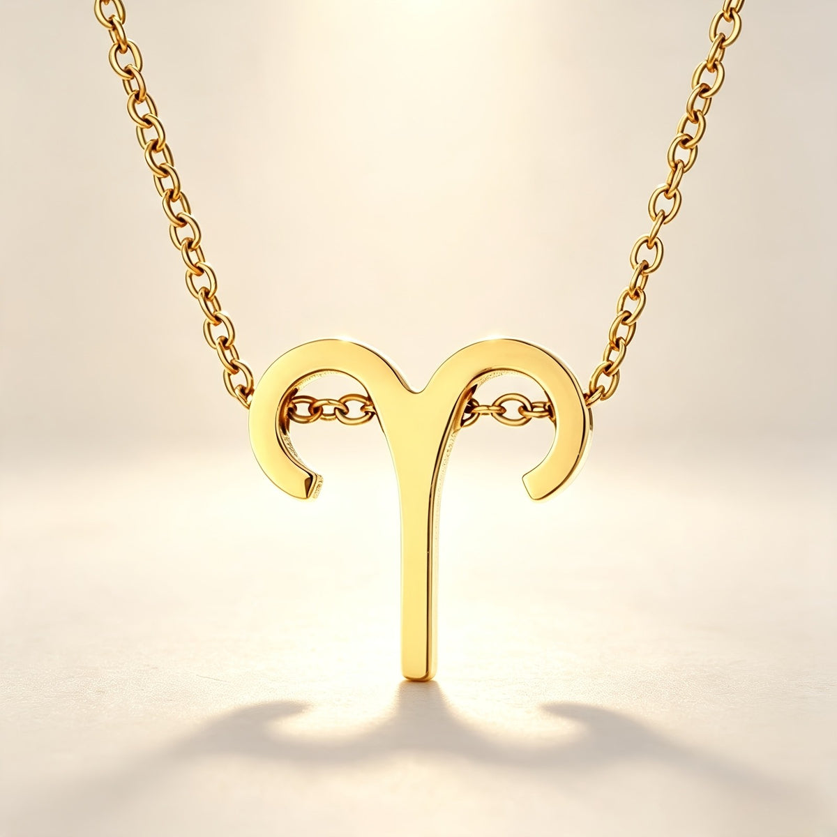 18k Dainty Hollow Zodiac Sign Necklace