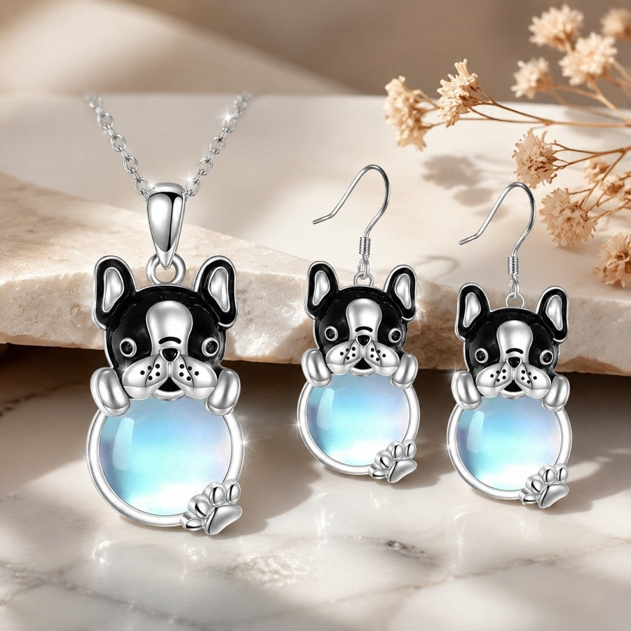 Classy French Bulldog Necklace Set