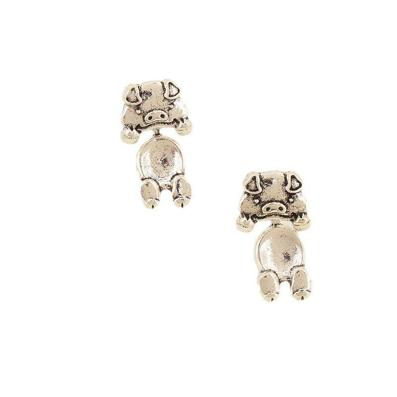 Classy Vintage Pig Stud Earrings