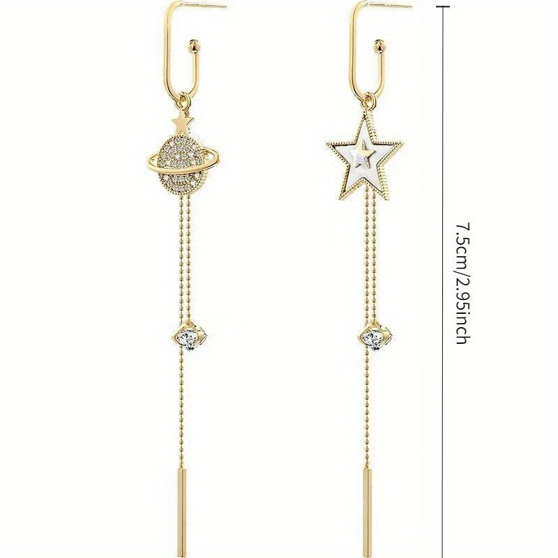 Elegant Planet Star Dangling Earrings