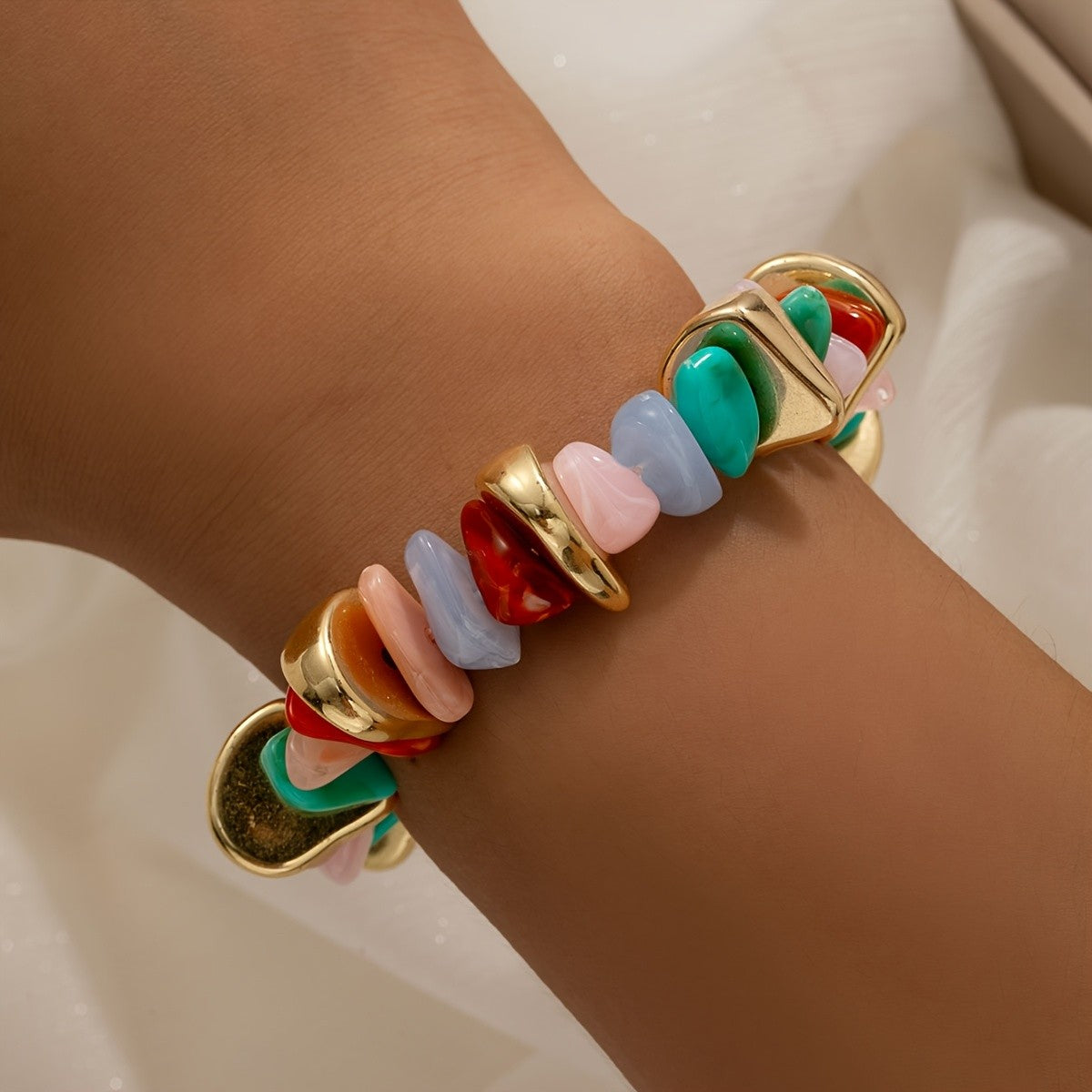 Boho Vintage Acrylic Geometric Bracelet