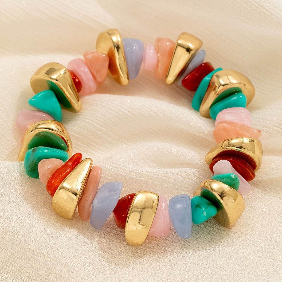 Boho Vintage Acrylic Geometric Bracelet