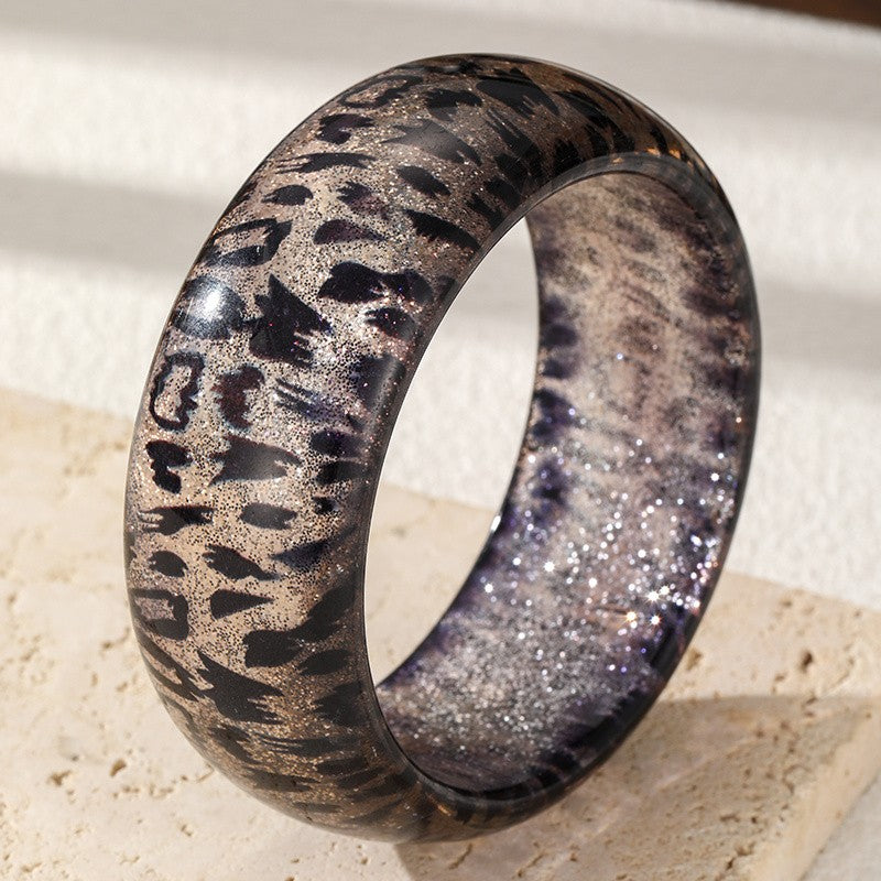 Classy Mixed Animal Print Resin Bangle