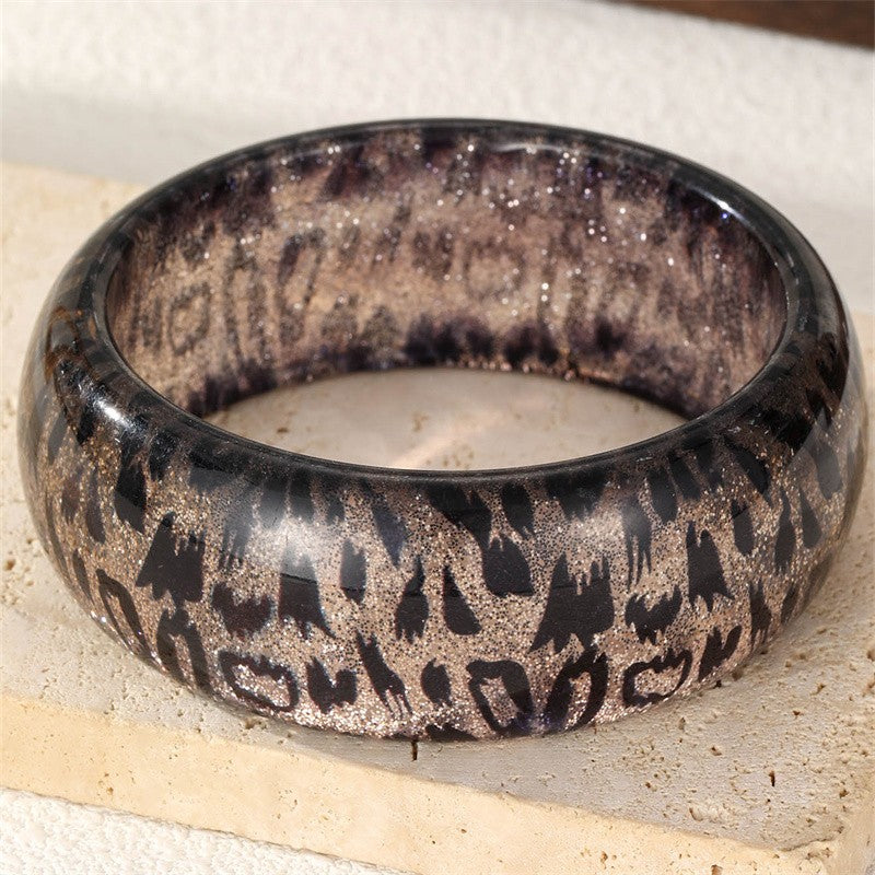 Classy Mixed Animal Print Resin Bangle