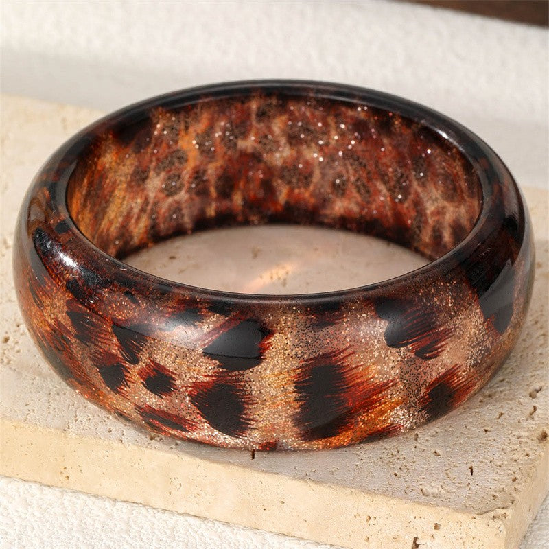 Classy Mixed Animal Print Resin Bangle