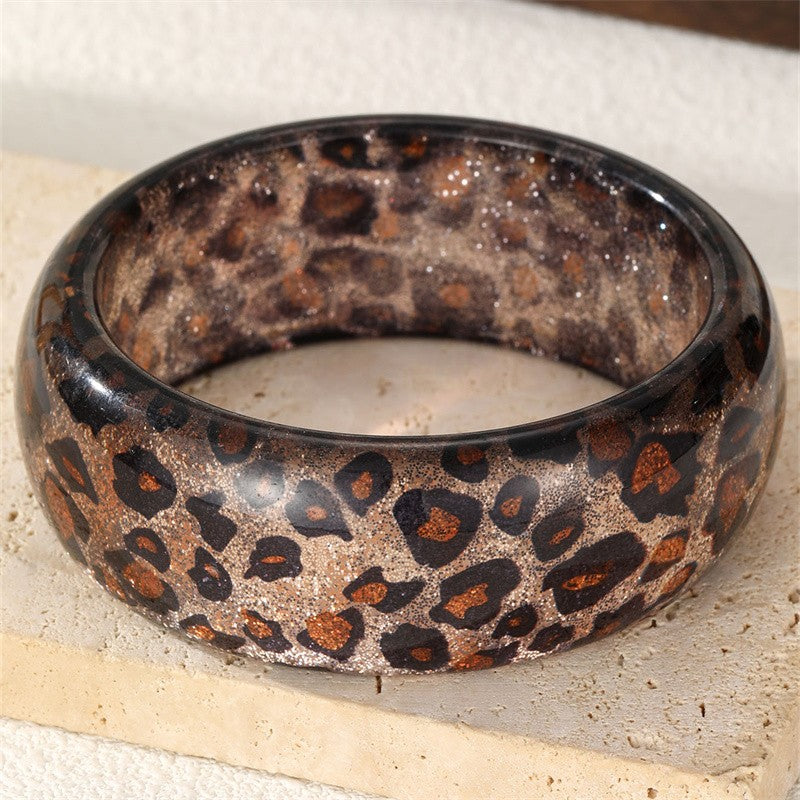 Classy Mixed Animal Print Resin Bangle