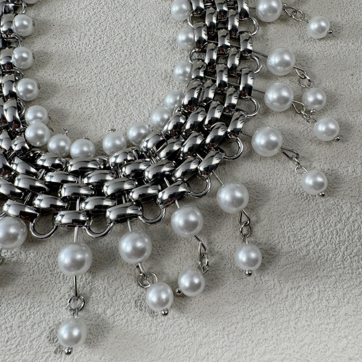 Vintage Chunky Pearl Statement Necklace