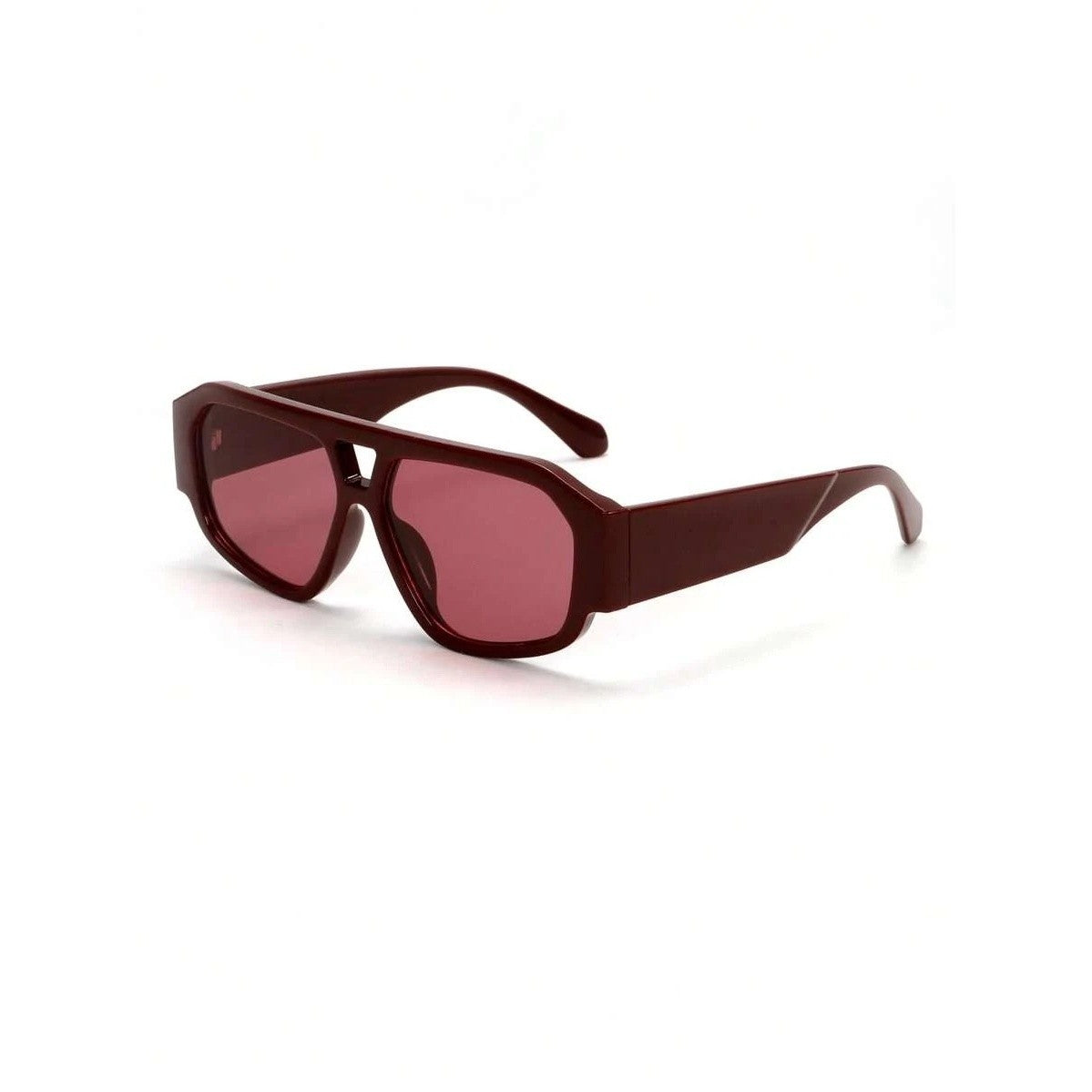 Classy Burgundy Oversized Sunglasses