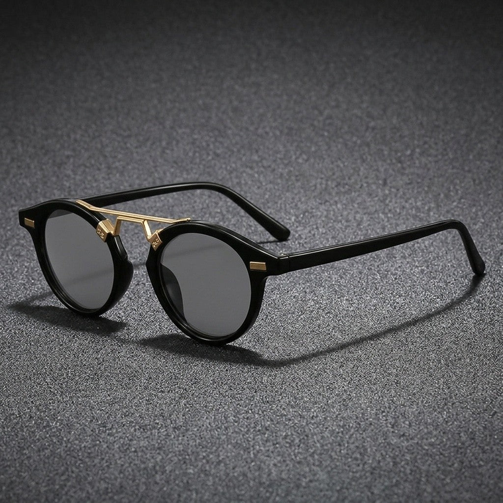 Retro Tortoise Round Sunglasses