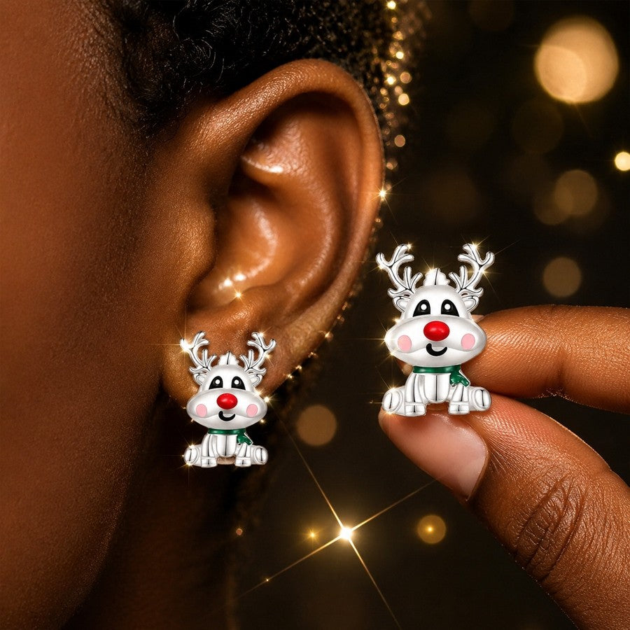 Cute Reindeer Stud Earrings