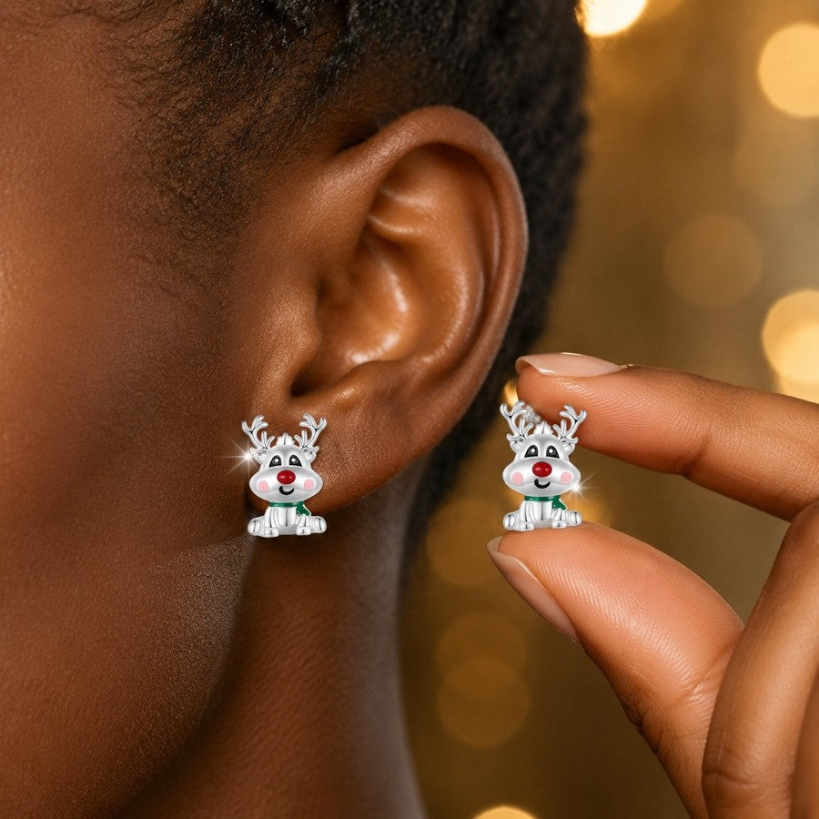 Cute Reindeer Stud Earrings