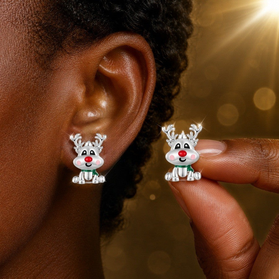 Cute Reindeer Stud Earrings