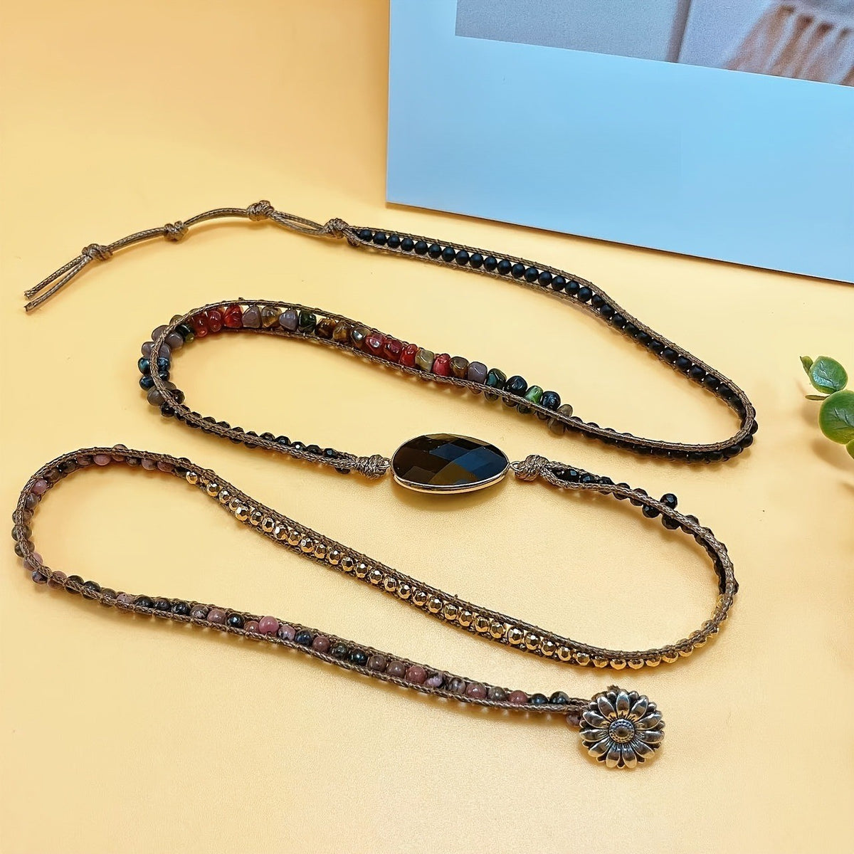 Boho Multi-Layer Natural Stone Wrap Bracelet